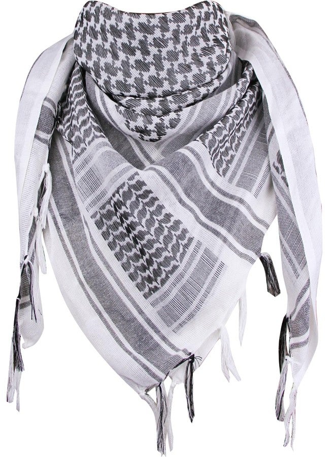 LOOGU Military Shemagh Tactical Desert Scarf/Keffiyeh Head Neck Scarf Arab Wrap with Tassel 43" x 43" - Image 1